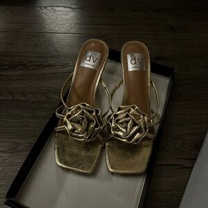 Dolce Vita Metallic Gold Heeled Sandals